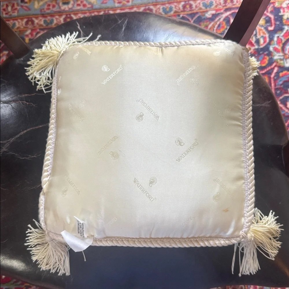 Waterford embroidered pillow with tassels